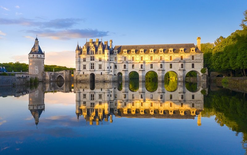 View of Chenonceaux, a small medieval town in Provence, France